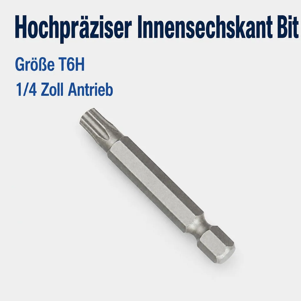 Innensechskant Bit mit Bohrung, , T6H, 50mm, S2 Stahl