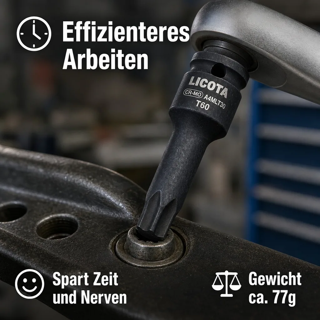 Innensechskant Nuss, 1/2 Zoll T30, Steckschlüssel Innensechskant