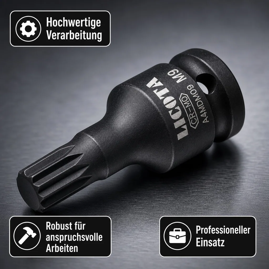 M18 Nuss, Vielzahn Nuss, 1/2 Zoll, Cr-Mo, Schlagschrauber Nuss
