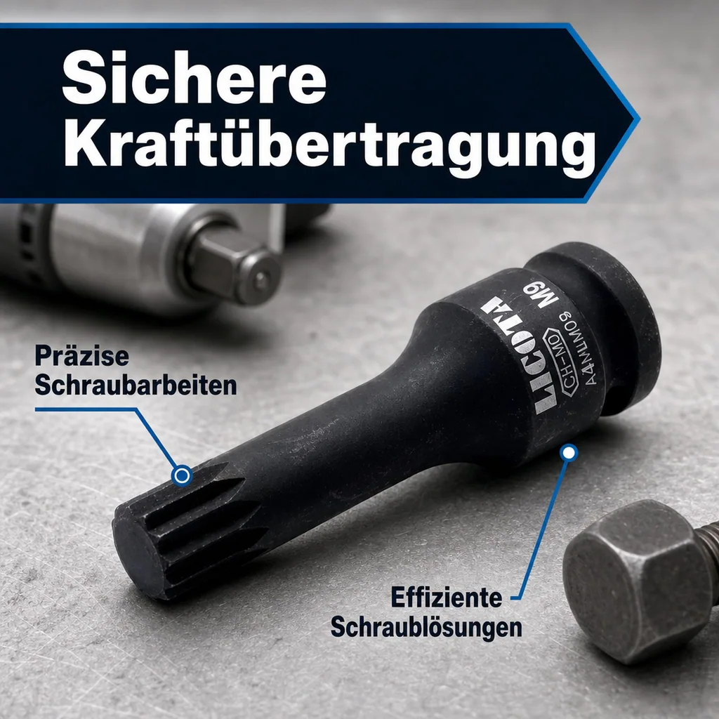 Vielzahn Nuss M14, Schlagschrauber Stecknuss, 1/2 Zoll Stecknuss