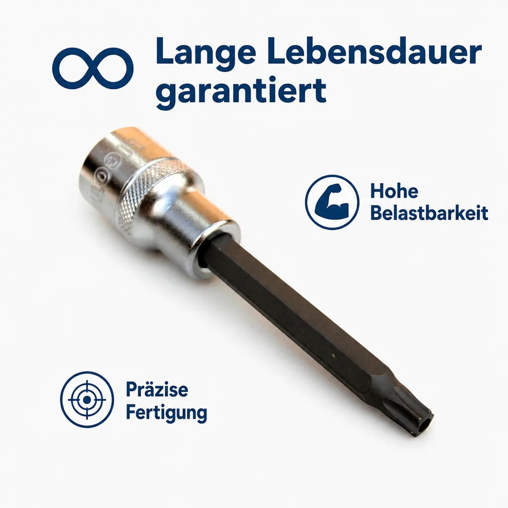 Innensechskant Nuss T55, 1/2 Zoll, Stirnloch, 1/2 Zoll Stecknuss