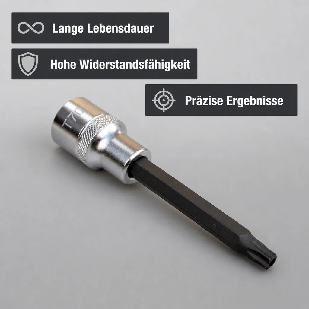 1/2 Zoll Innensechskant Nuss, T70 Innensechskant Bit, S2 Stahl