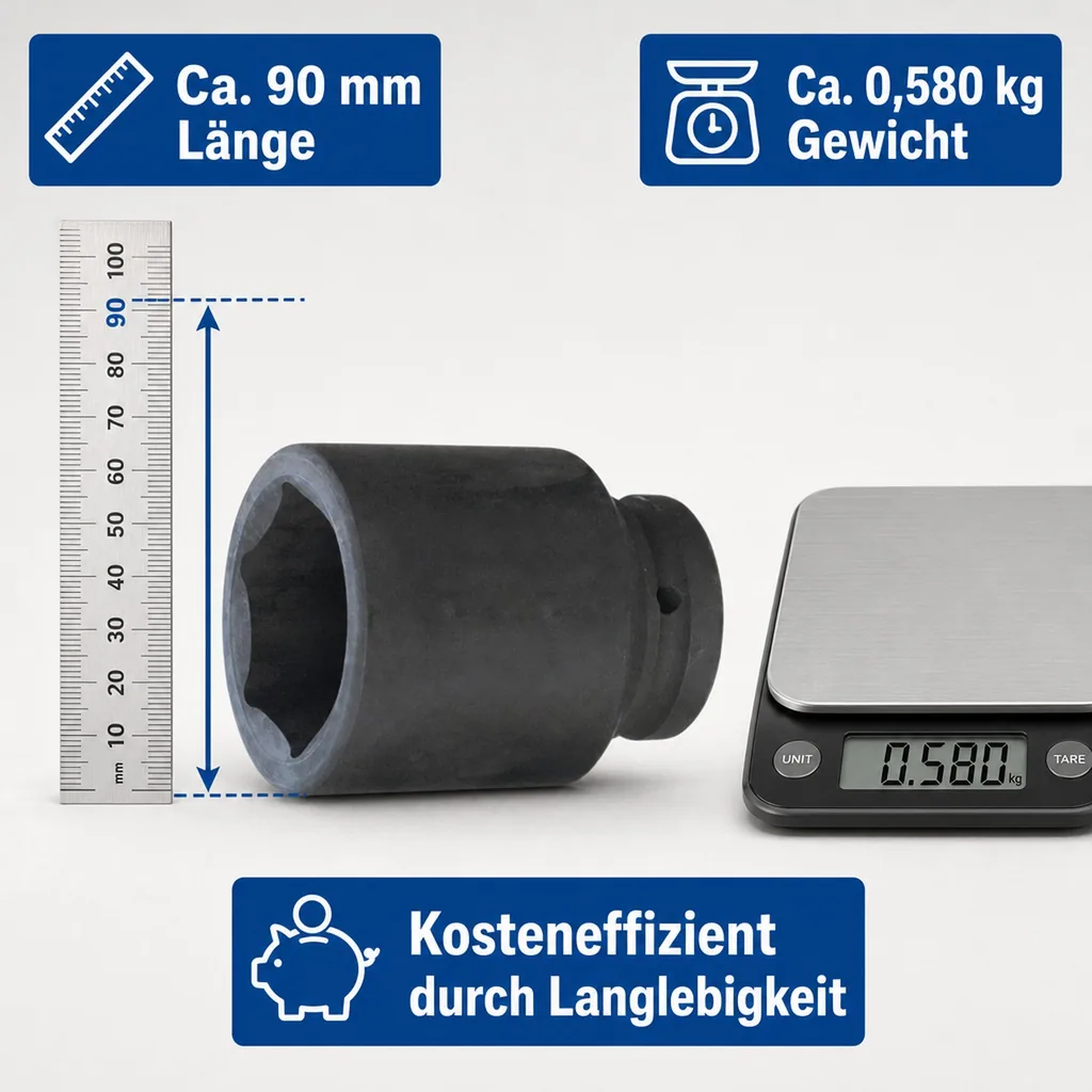 3/4 Zoll Nuss SW 29, Schlagschraubernuss, Cr-Mo, Industriequalität