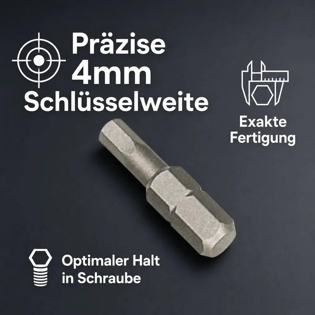 Innensechskant 4mm, Innensechskant, 1/4 Zoll, L=30mm