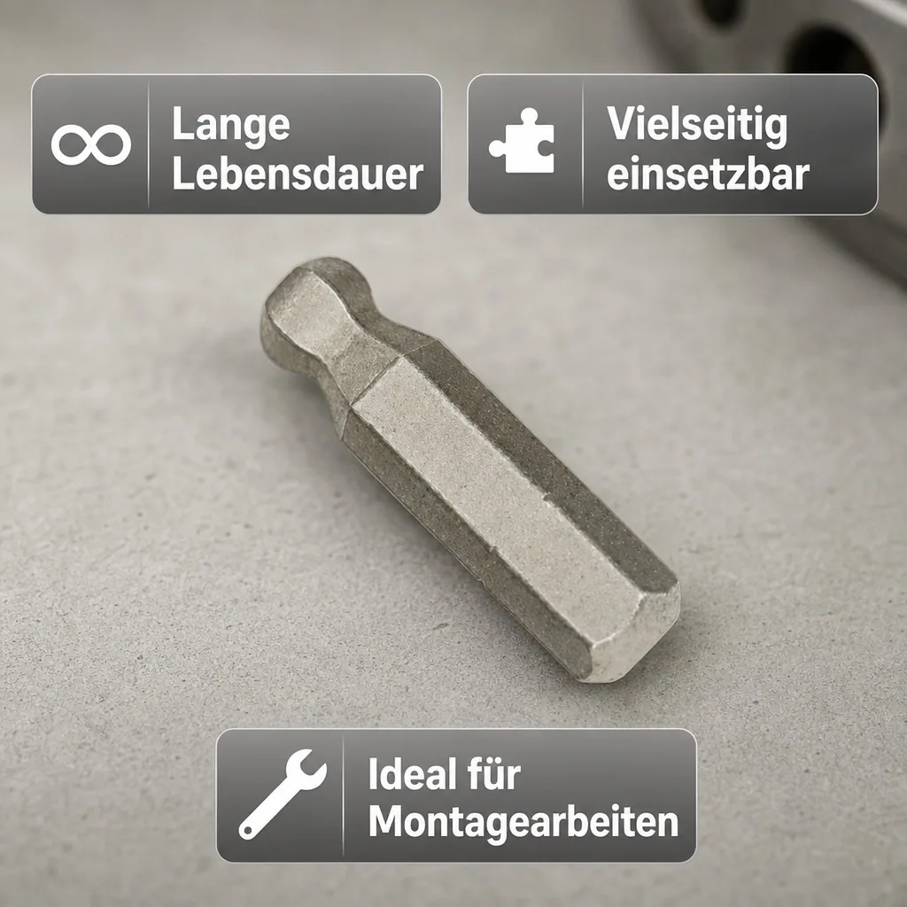 Innensechskant mit Kugelkopf, 3 mm, S2 Stahl