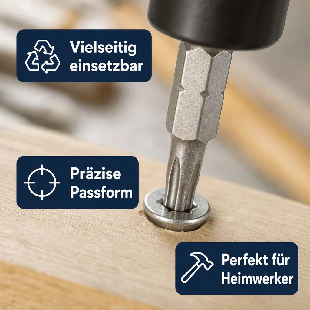 Innensechskant T27 Bit, 30mm, 1/4 Zoll, S2 Stahl