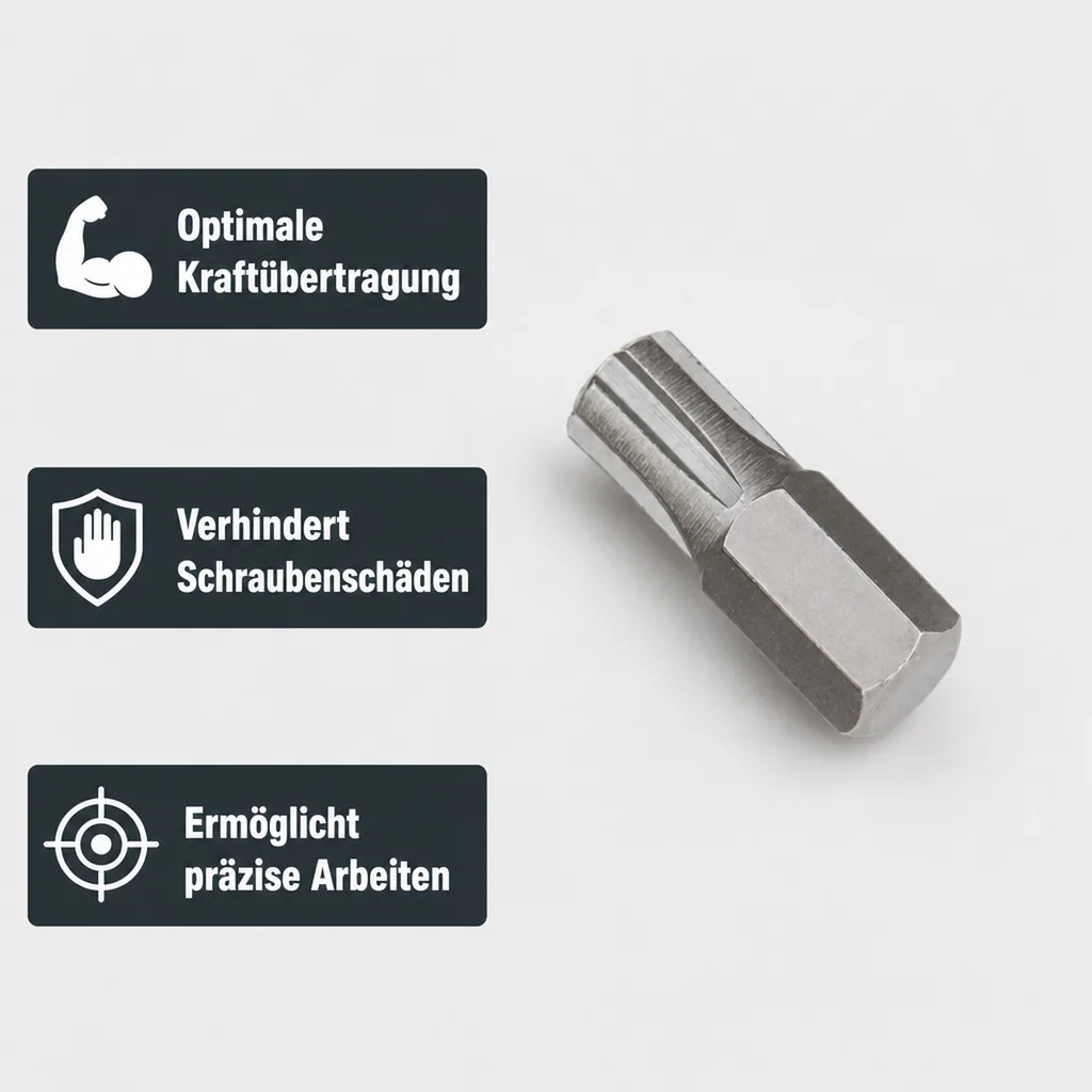 Ribe Bit, 10mm Hex Bit, Innensechskant Bit, RM12, 30mm