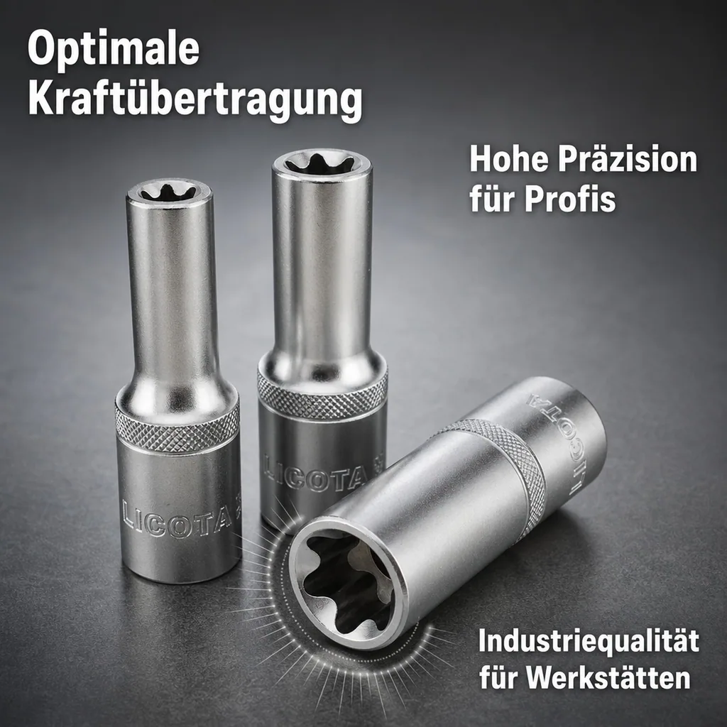Innensechskant Nuss E14, Aussen Innensechskant 1/2 Zoll