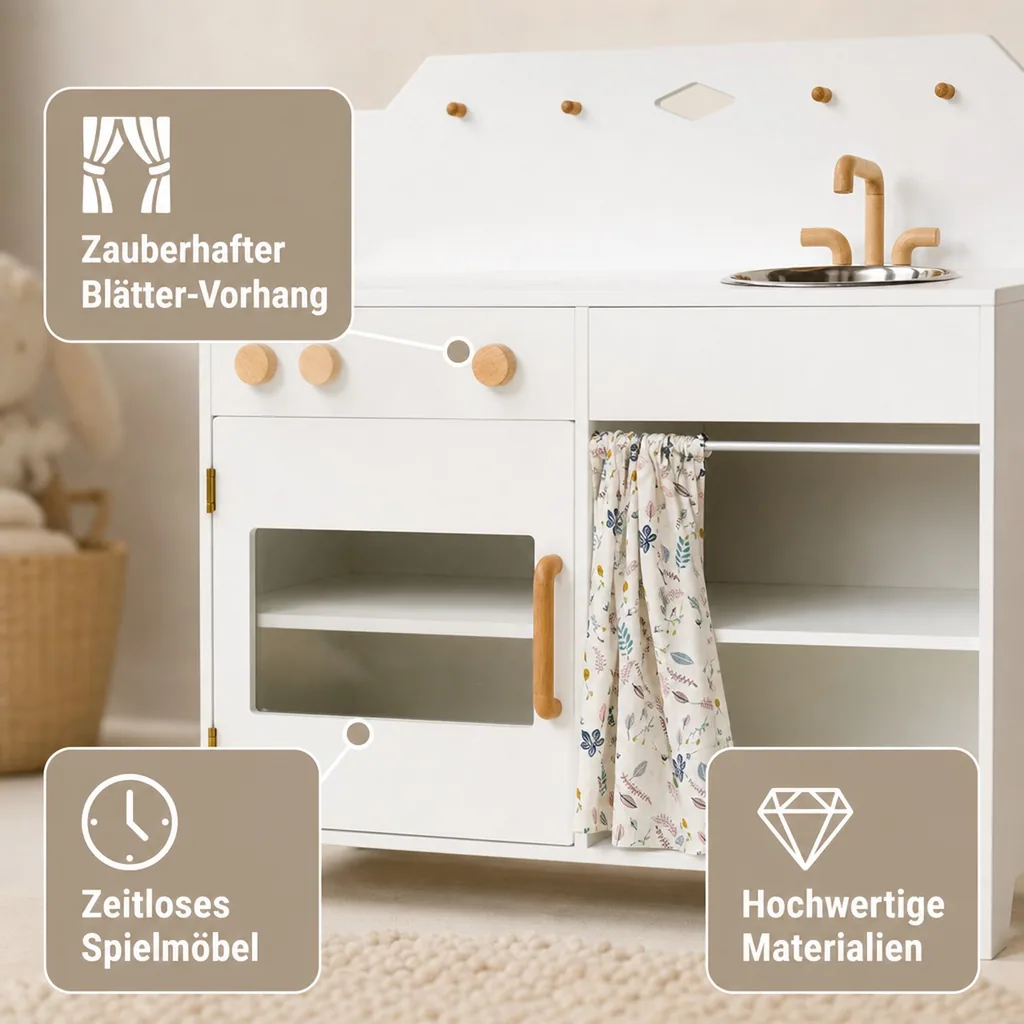 Cam Cam Kinder Spielküche Holz weiss