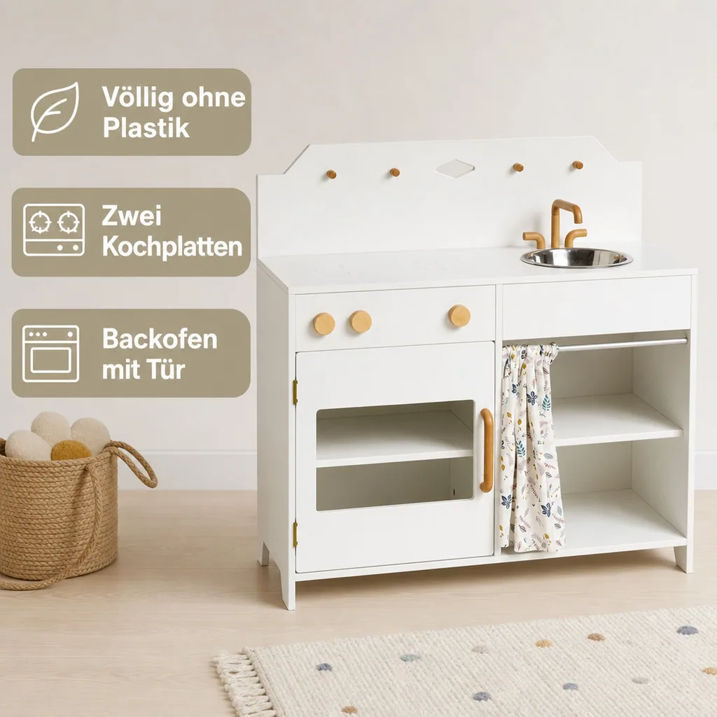 Cam Cam Kinder Spielküche Holz weiss