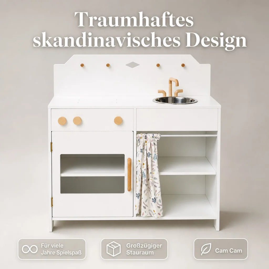 Cam Cam Kinder Spielküche Holz weiss