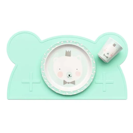 We Might Be Tiny Kinder Tischset Silikon Bär mint