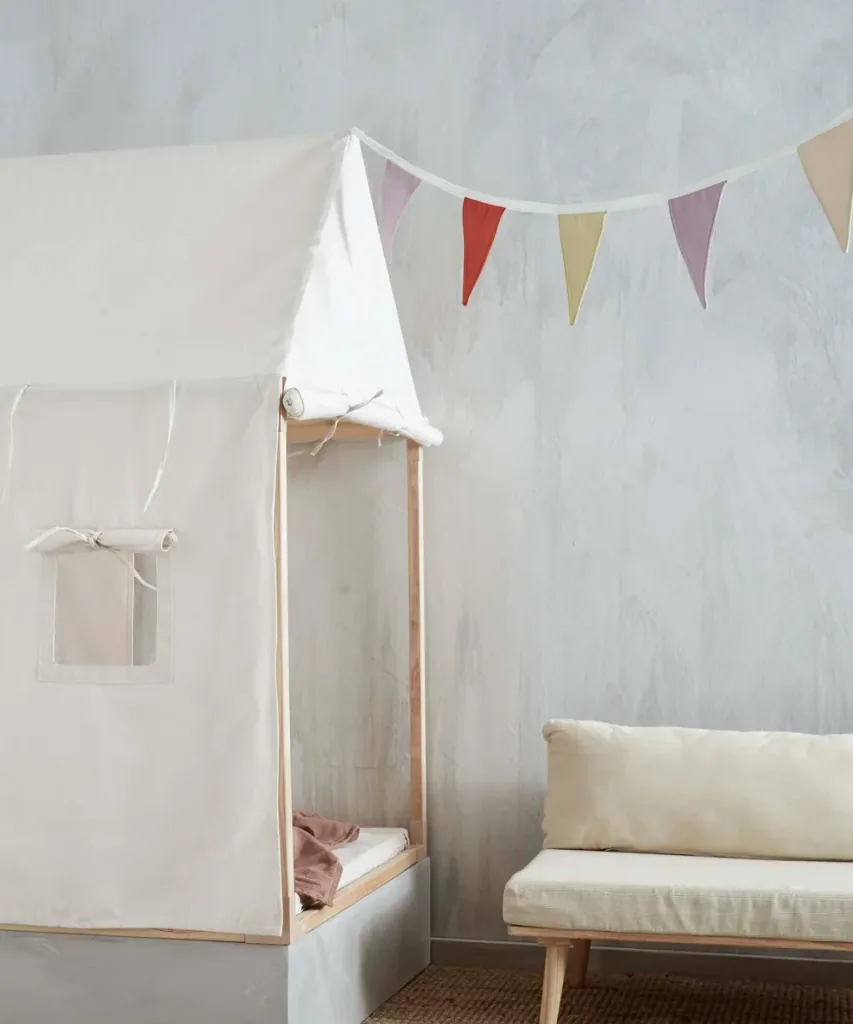 Kids Concept Stoff Wimpelgirlande rot lila