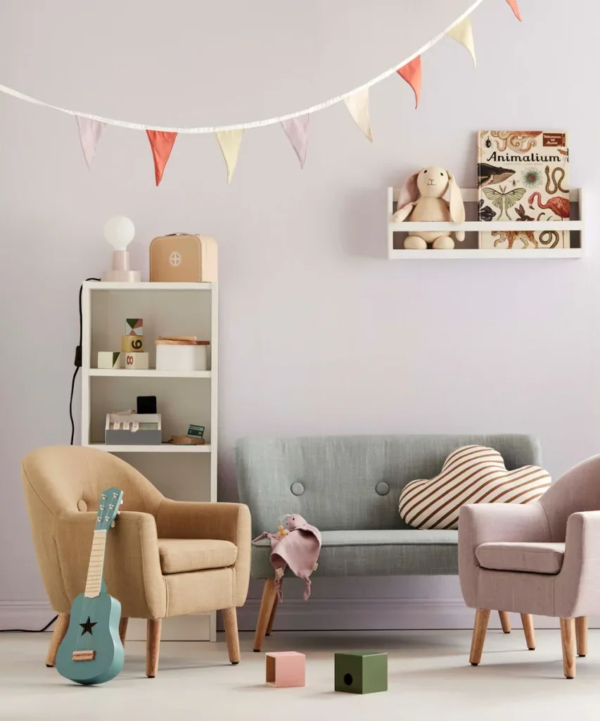 Kids Concept Stoff Wimpelgirlande rot lila