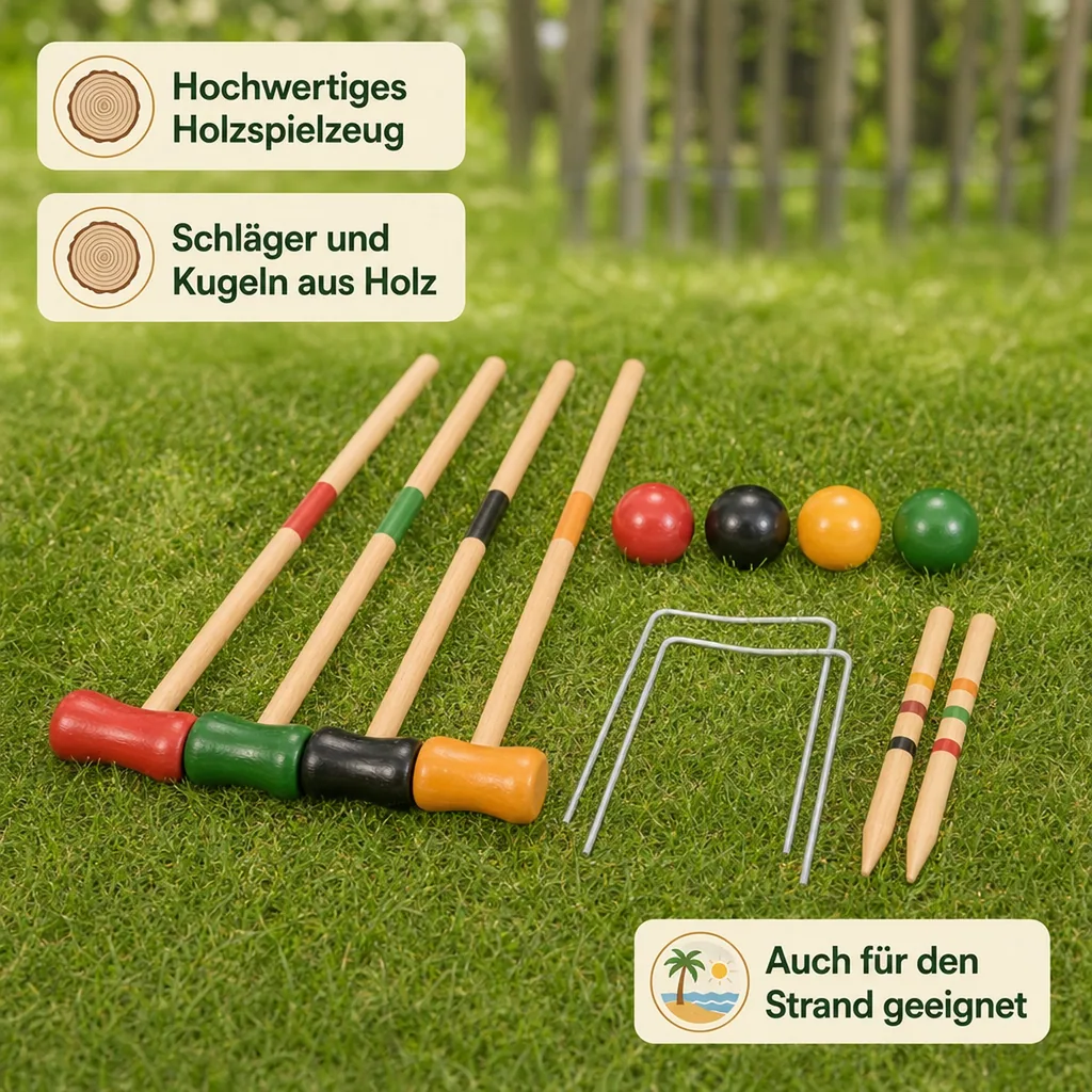 Egmont Toys Croquet Spiel Holz