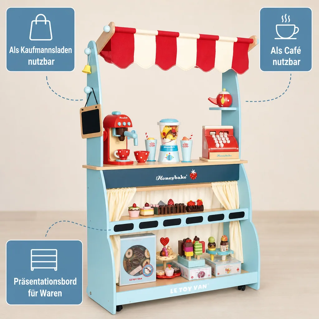 Le Toy Van Verkaufsstand und Café Honeybake