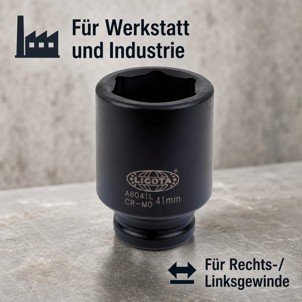 41mm Nuss, 3/4 Zoll Nuss, 6-Kant Stecknuss, Cr-Mo, SW41
