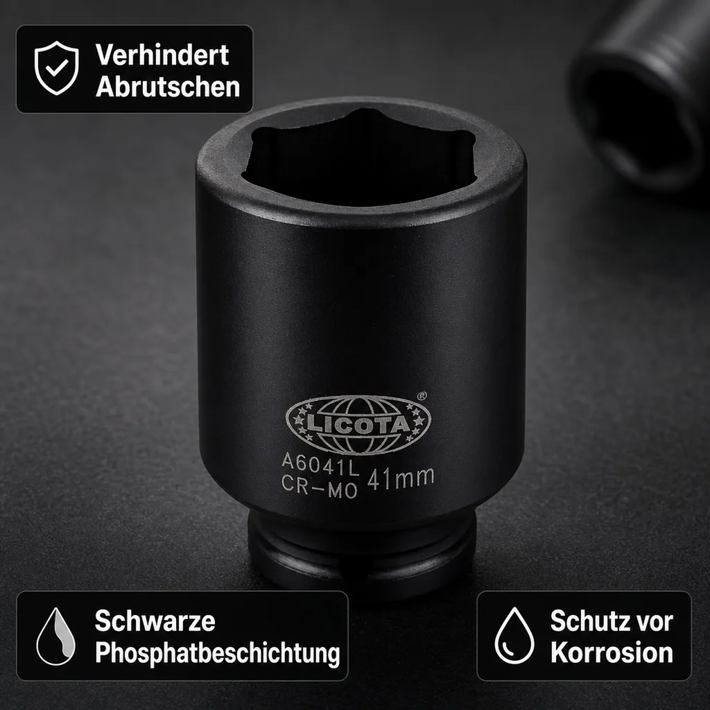 3 4 Zoll Nuss, 48mm Stecknuss, Cr-Mo Werkzeug Nuss