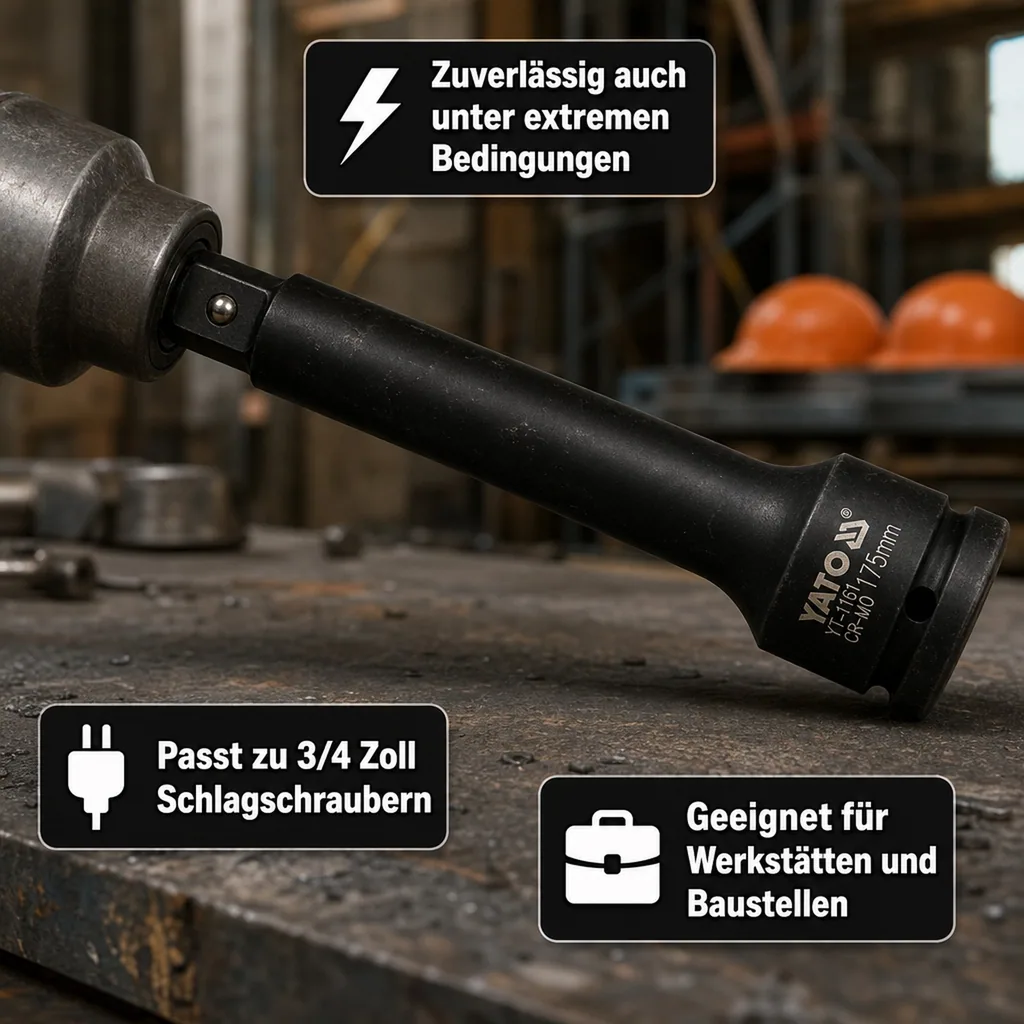 3/4 Zoll Verlängerung, 175mm, Cr-Mo, Schlagschrauber Verlängerung