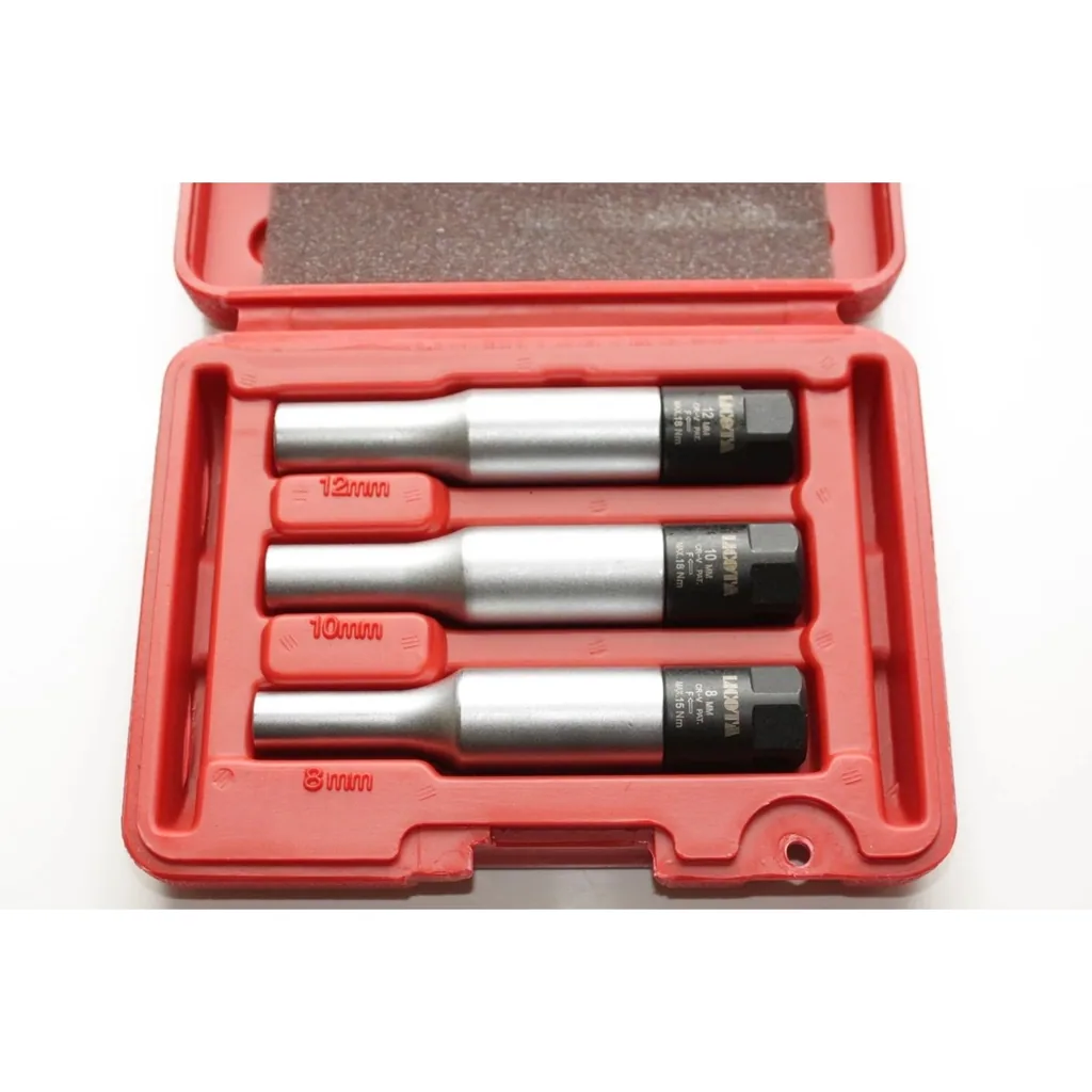 Torsionsnüsse, Glühkerzennuss Satz, 3/8 Zoll, SW8, SW10, SW12