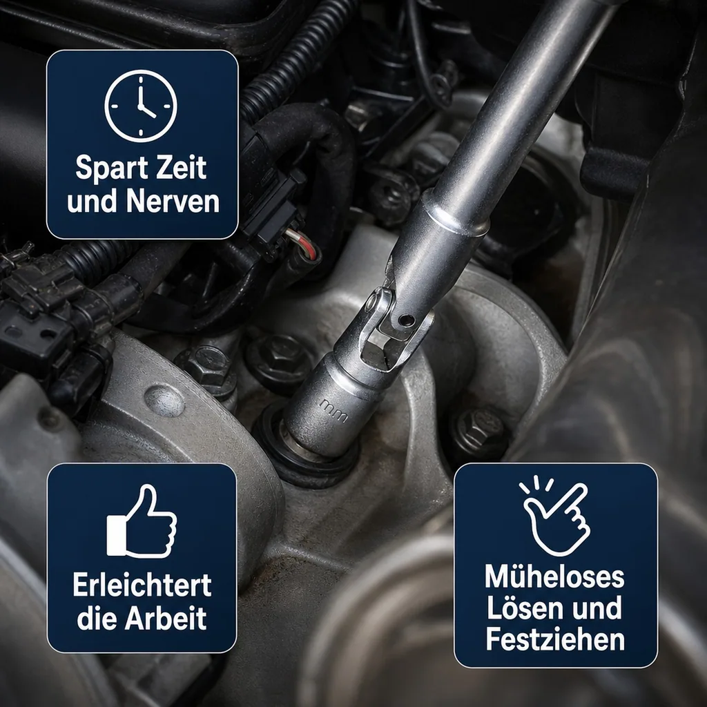 Glühkerzenschlüssel Gelenk 12mm, Spezialwerkzeug