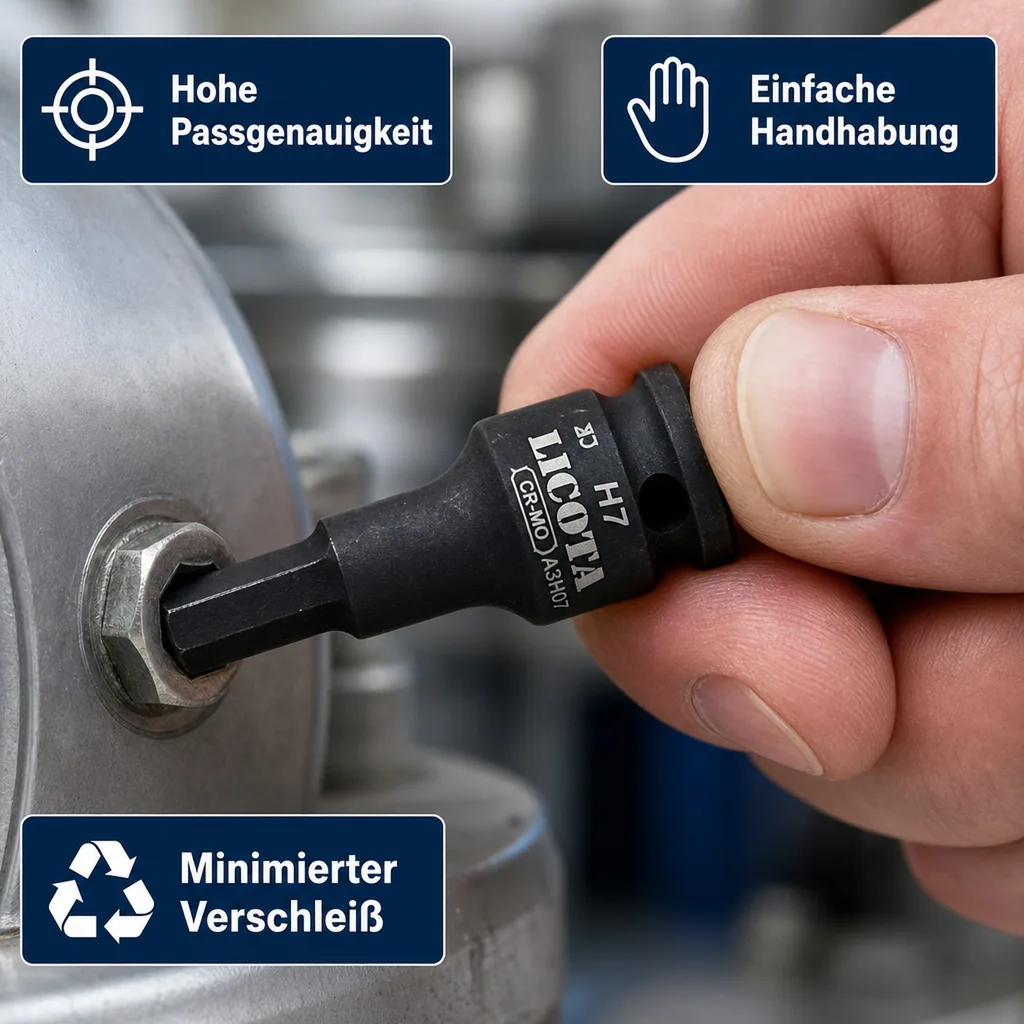 Innensechskant Nuss, H10, Cr-Mo, Industriequalität