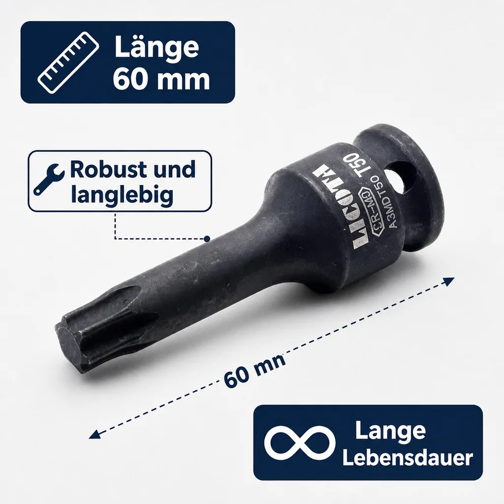 T45 Nuss, Innensechskant Nuss, 3/8 Zoll, Cr-Mo