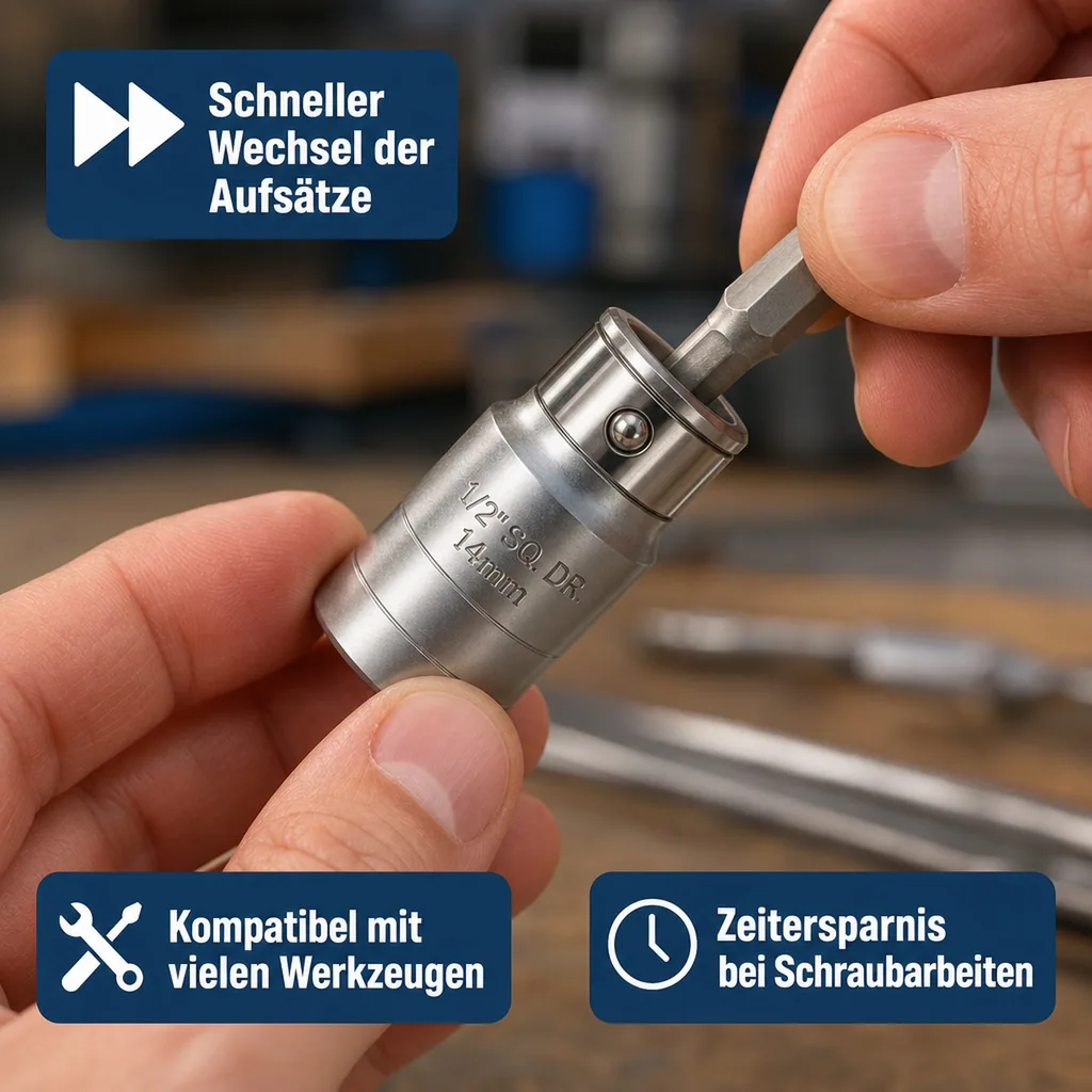 1/4 zoll adapter, Bit Adapter 1/4, Stecknuss Adapter
