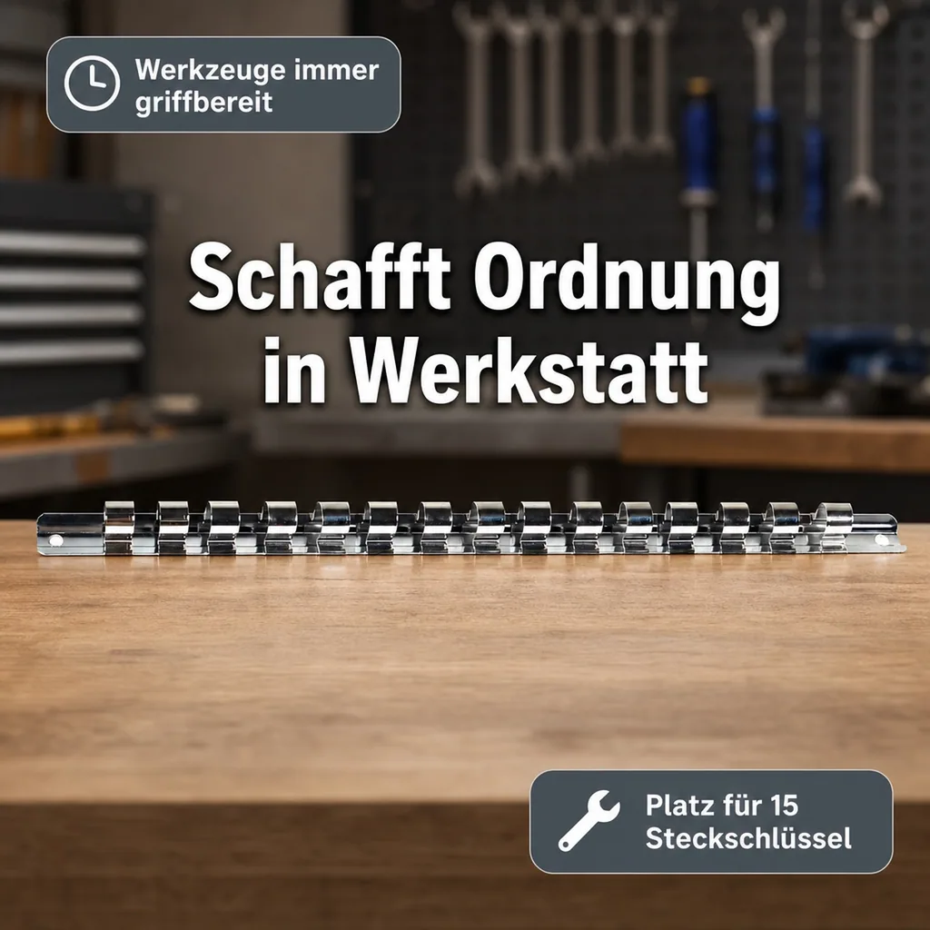Steckschlüssel Halterung, Steckschlüssel Schiene, Werkzeugleiste Metall