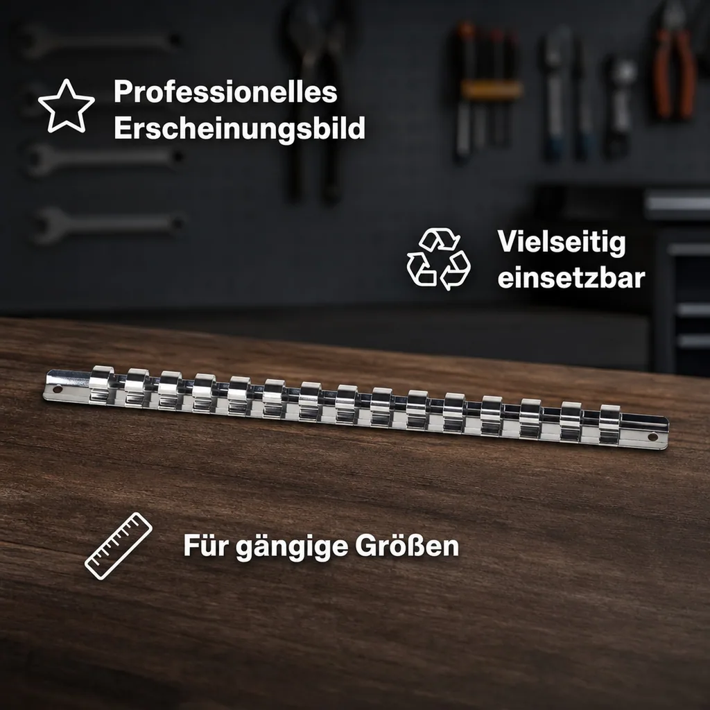 Steckschlüssel Halterung, Steckschlüssel Schiene, Werkzeugleiste Metall