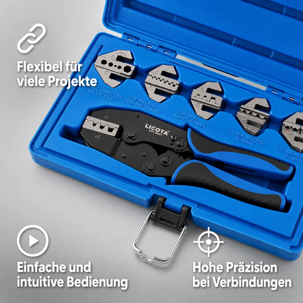 Crimpzange, 6 in 1, Kabelschuhzange