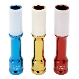 Schlagschraubernüsse, Steckschlüsselsatz 1/2 Zoll, 17-21mm, Chrom-Molybdän