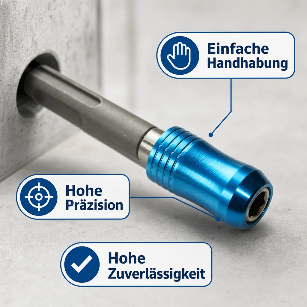 SDS Plus Bithalter Magnetisch, 6,35mm Hex, 80mm