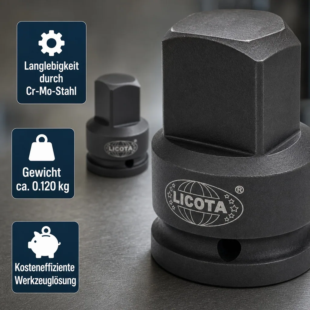 Schlagschrauber Adapter, 1/2 auf 3/4 Zoll, Industrie Qualität