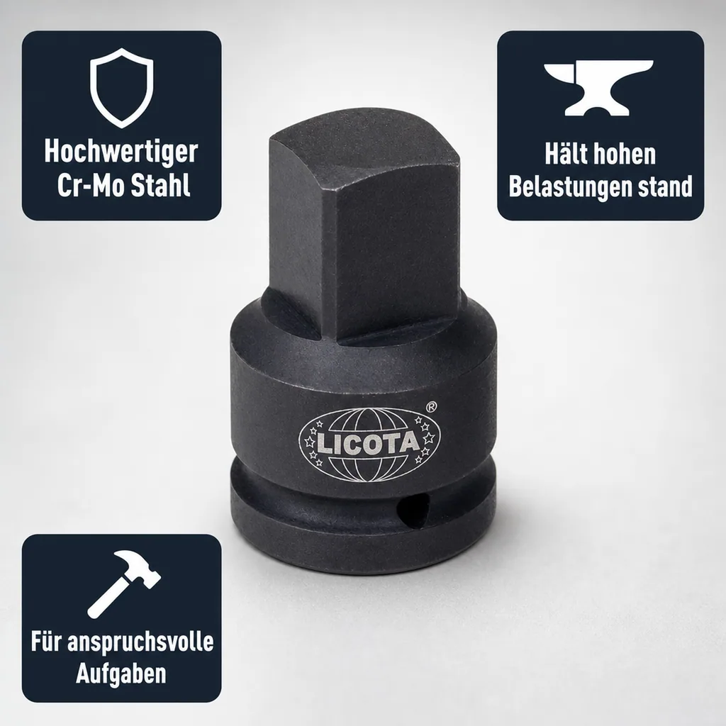 Schlagschrauber Adapter, 3/8 auf 1/2 Adapter, Cr-Mo Stahl
