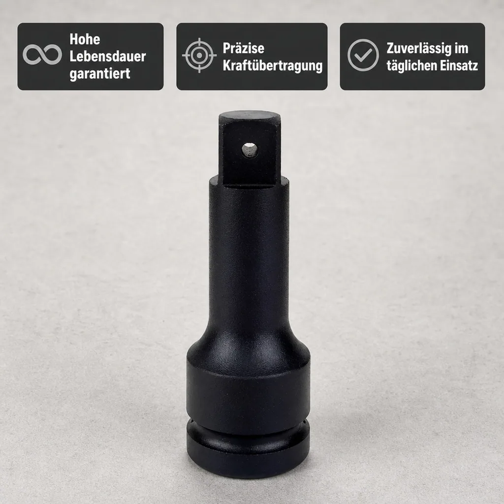 Schlagschrauber Verlängerung, 1/2 Zoll, Cr-Mo, 75mm, Industrie Qualität