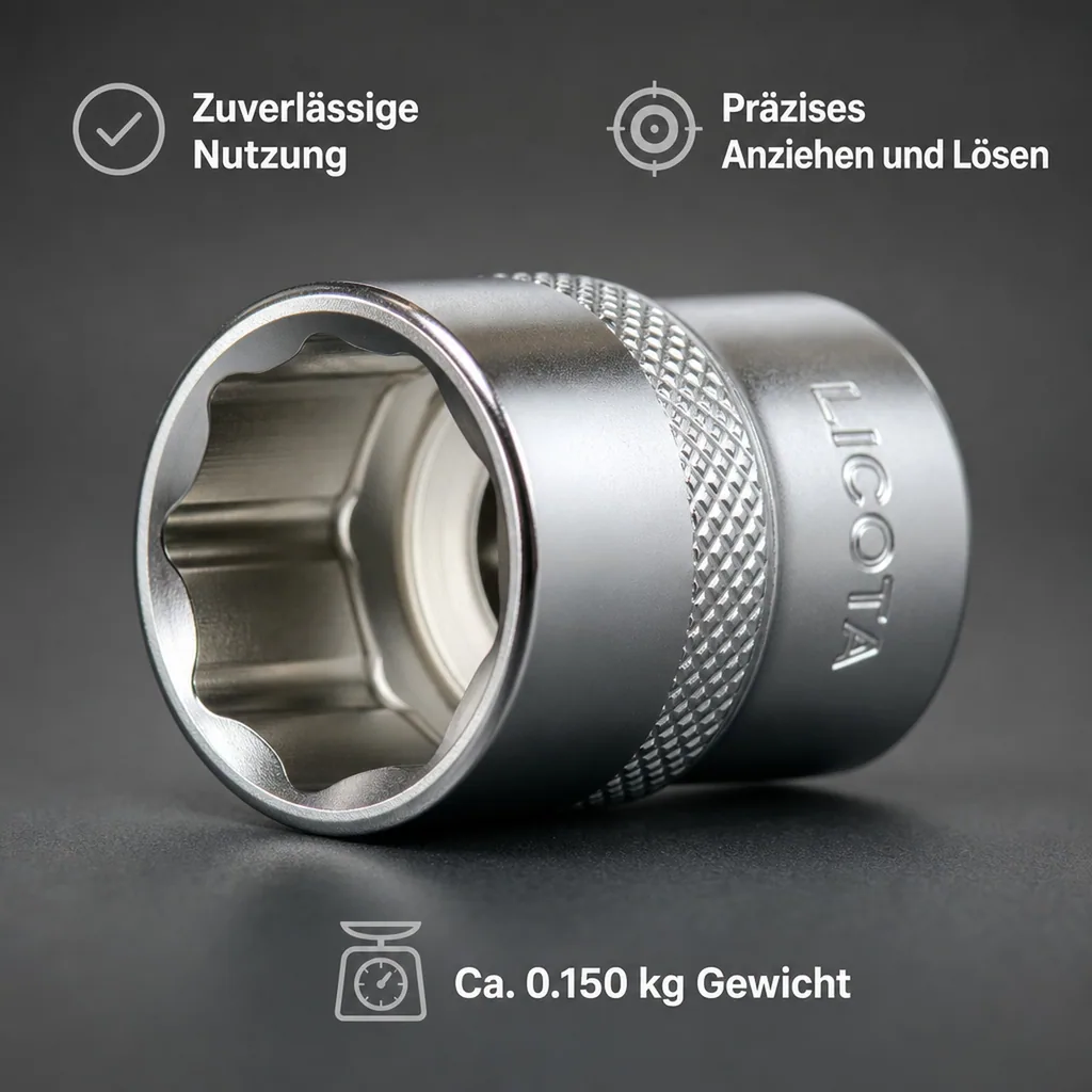 Stecknuss 1/2 Zoll, 27mm, Super-Lock, Cr-V Stahl, Industrie Ausführung