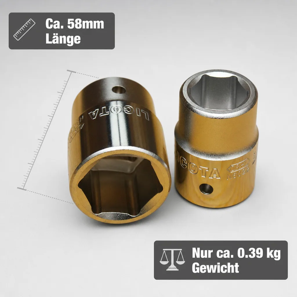 3/4 Zoll Nuss, Steckschlüssel Nuss, 35-58mm, 6 Kant