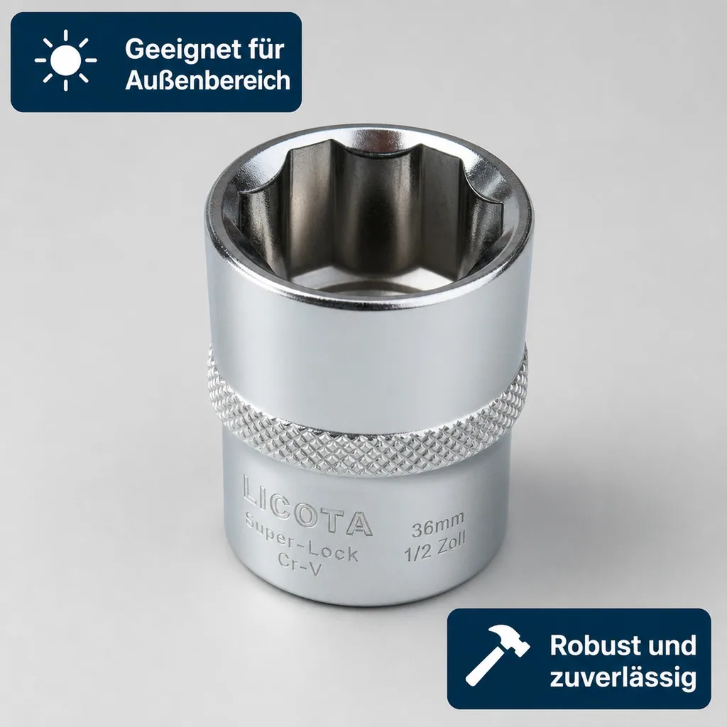 Stecknuss 36mm, 1/2 Zoll, Super-Lock, CrV