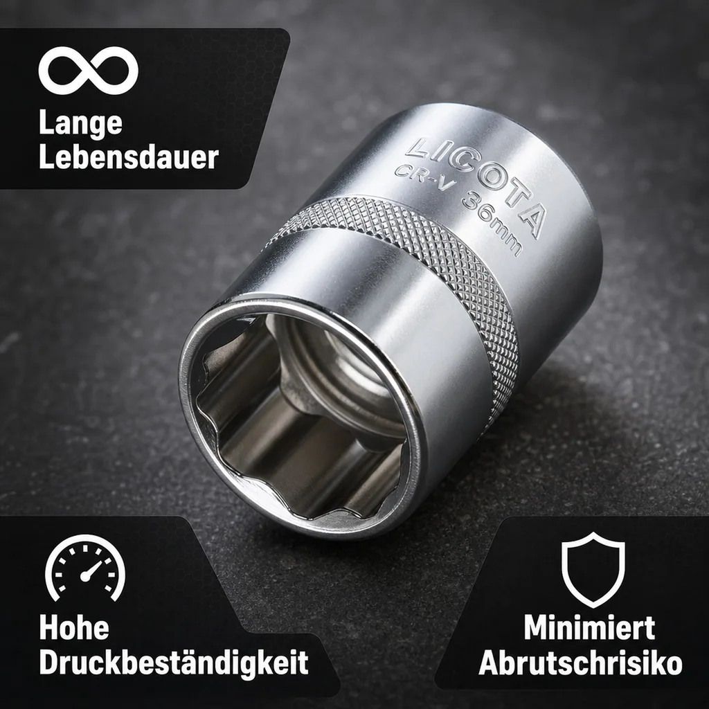 Stecknuss 36mm, 1/2 Zoll, Super-Lock, CrV