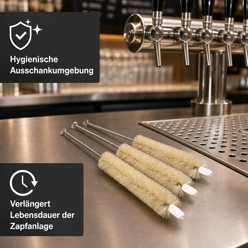 Reinigungsbürste, Putzbürste für Schankhahn, Zapfhahn, Bierhahn, Größe: für NW 7mm