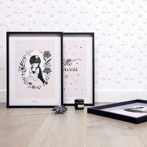 Lilipinso Poster Spruch Little Princess rosa schwarz