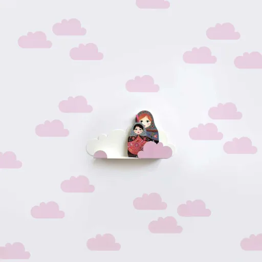 tresxics Wandsticker Wolken rosa