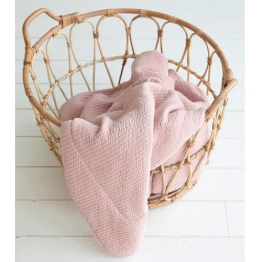 Little Dutch Kapuzenhandtuch uni rosa "Pure Pink"