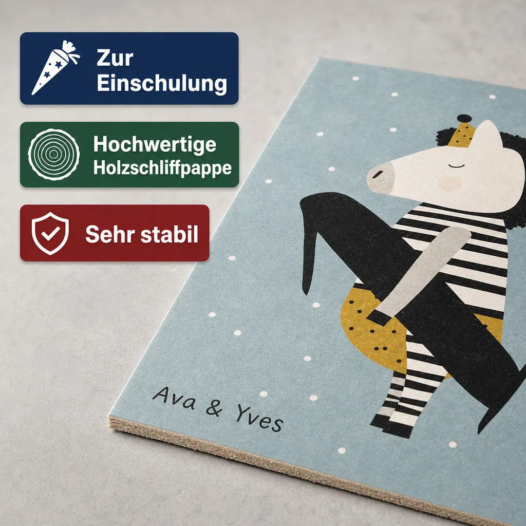 Ava & Yves Postkarte Zebra "1"