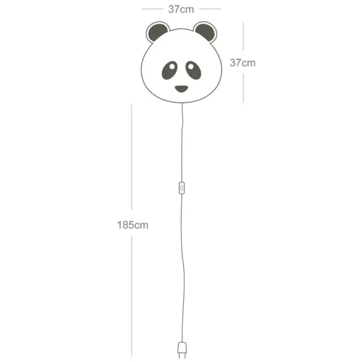 Buokids Soft Wandlampe Panda Bär blau