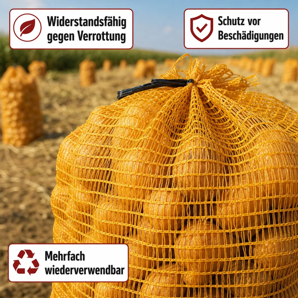 Raschelsäcke mit Zugband, 60x100, goldgelb, doppelte Bodennaht