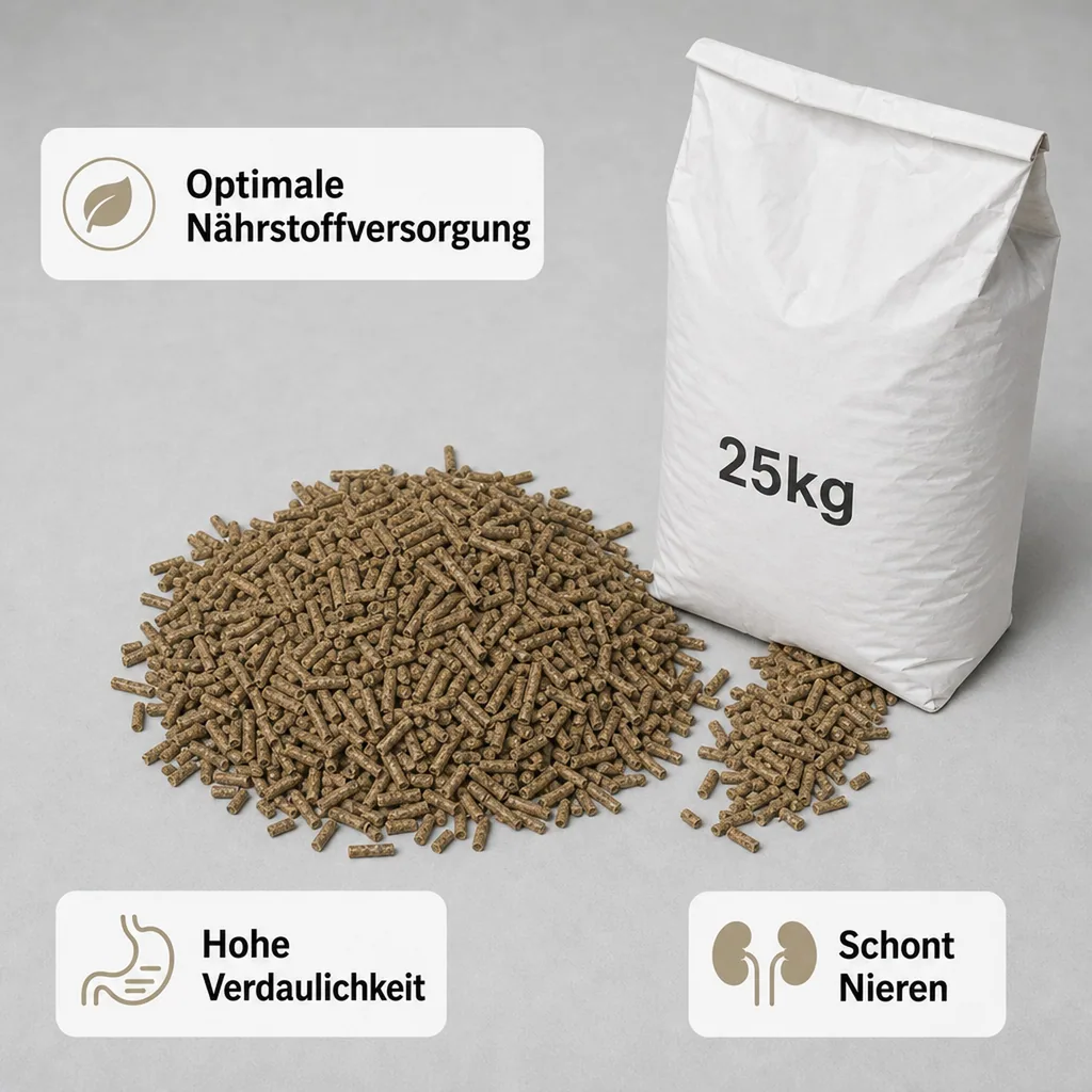 Wildtierfutter 25kg Pellet, Spezialfutter Pflanzenfresser, Vitaminreich
