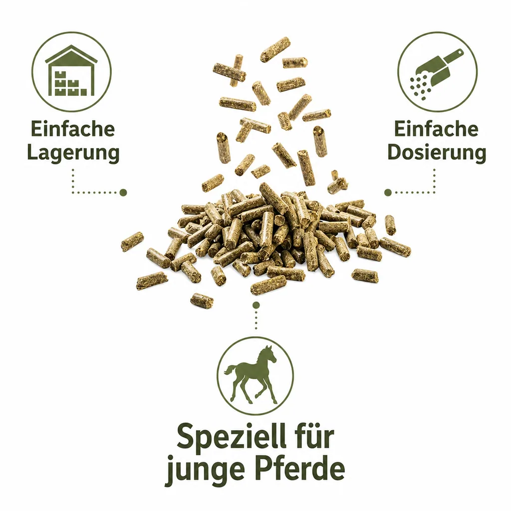 Pferdefutter, Fohlenfutter 20kg, Pellets Pferd, Mineralfutter