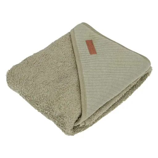 Little Dutch Kapuzenhandtuch uni oliv "Pure Olive"
